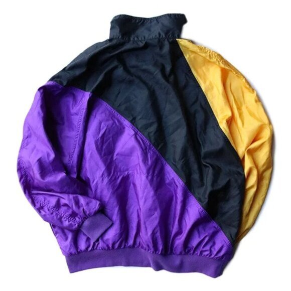 Vintage Nike Flight 90's retro royal color block nylon track jacket windbreaker - Picture 5 of 15